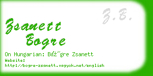 zsanett bogre business card